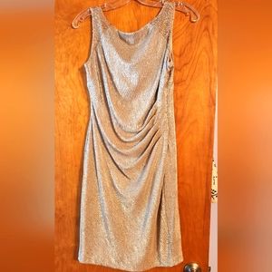 Lauren Ralph Lauren Short Gold Evening Formal Dress